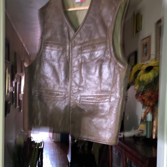 Tommy Hilfiger Other - Tommy Hilfiger brown leather vest with inside pocket